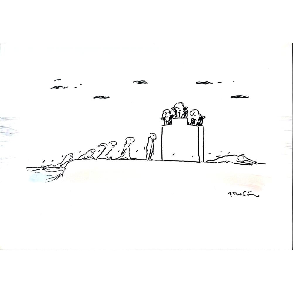 Muhammet Şengöz 35x25cm Orijinal Karikatür BOD03558