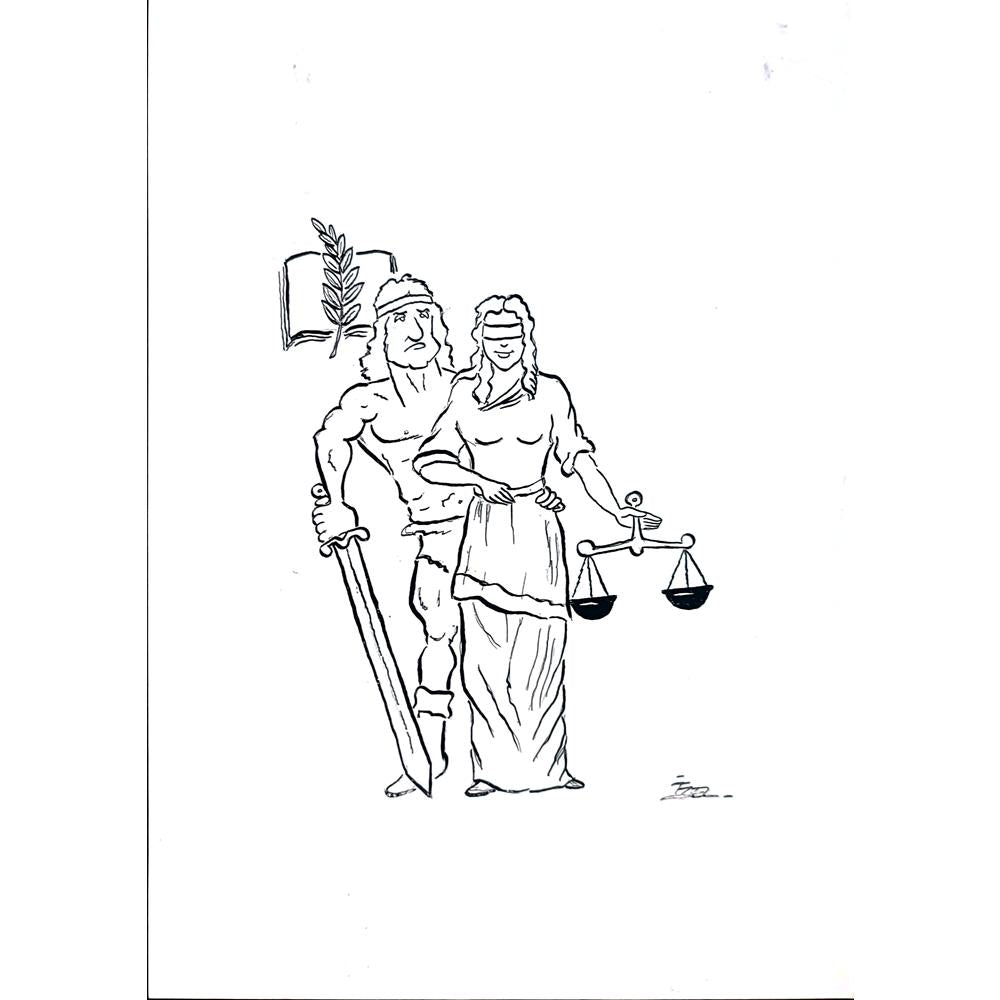 İzel Rozental 29x21cm Orijinal Karikatür BOD03560