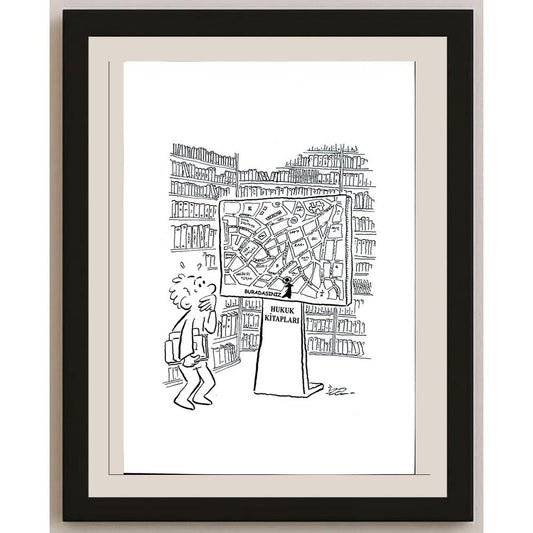 İzel Rozental 29x21cm Orijinal Karikatür BOD03568