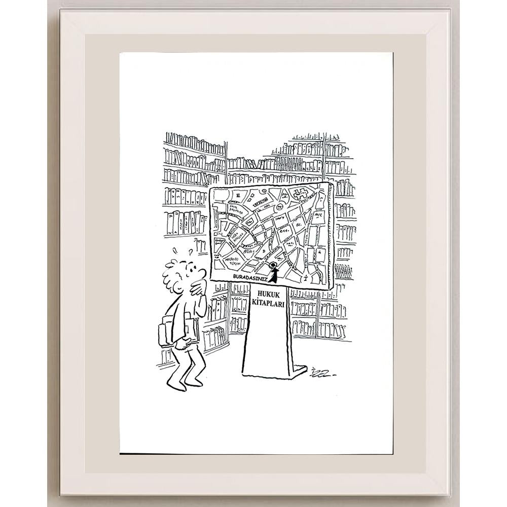 İzel Rozental 29x21cm Orijinal Karikatür BOD03568
