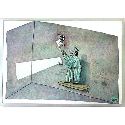 Medi Belortaja 29x21cm Orijinal Karikatür BOD03572