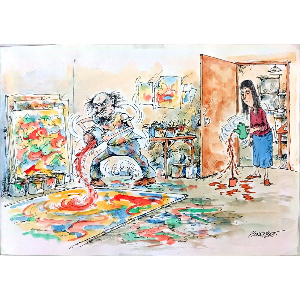 Martin Honeyset 29x21cm Orijinal Karikatür BOD03575