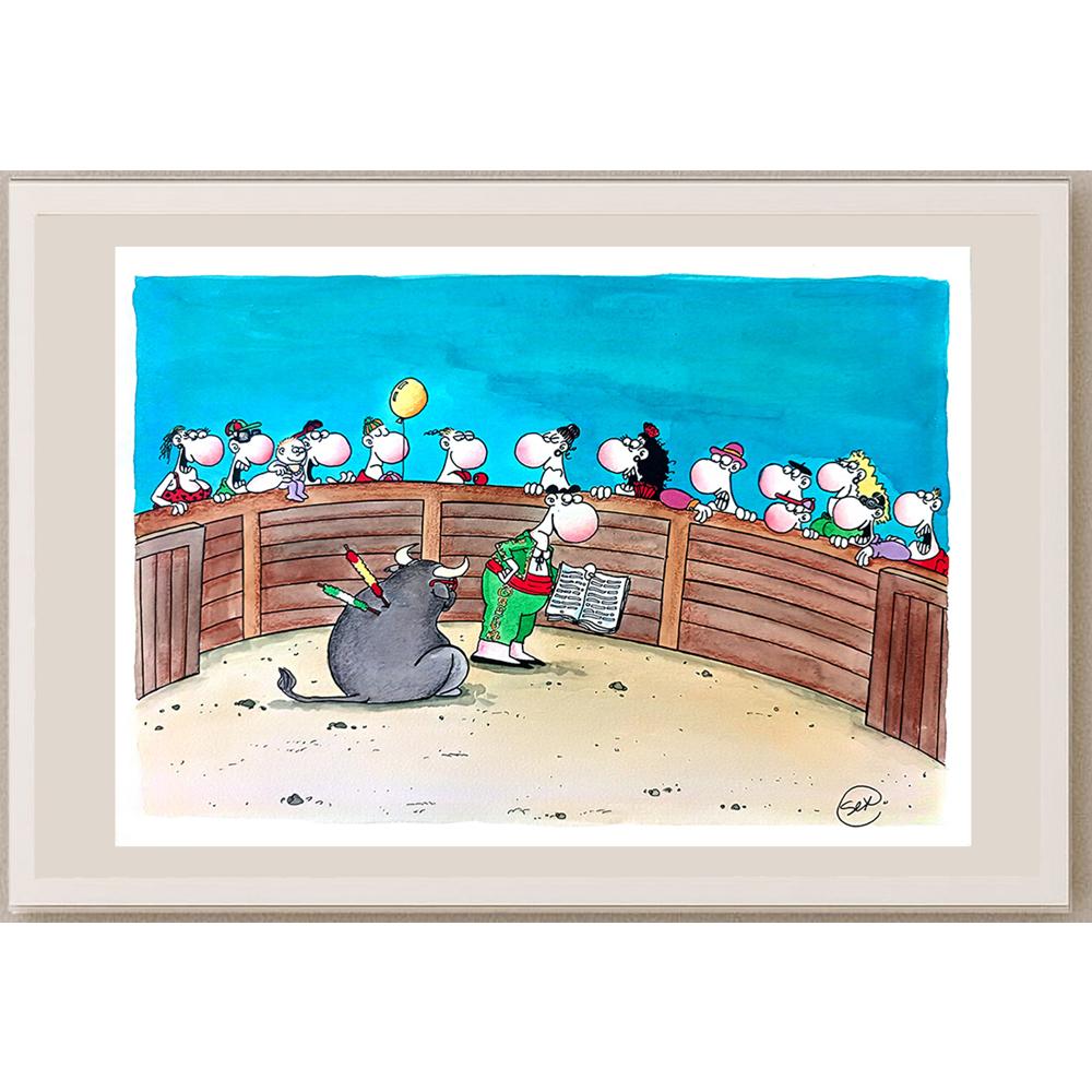 Jose Becerio 29x21cm Orijinal Karikatür BOD03578