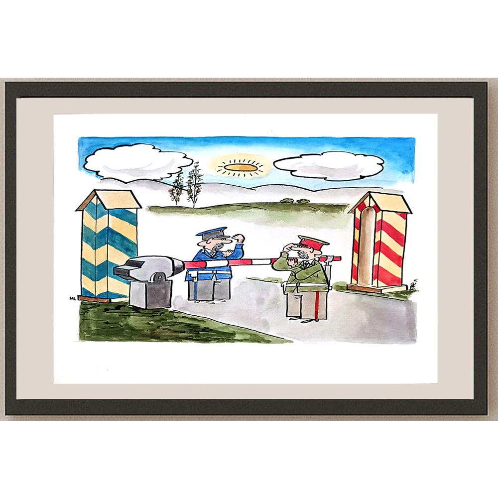 Milan Lipovsky 29x21cm Orijinal Karikatür BOD03579