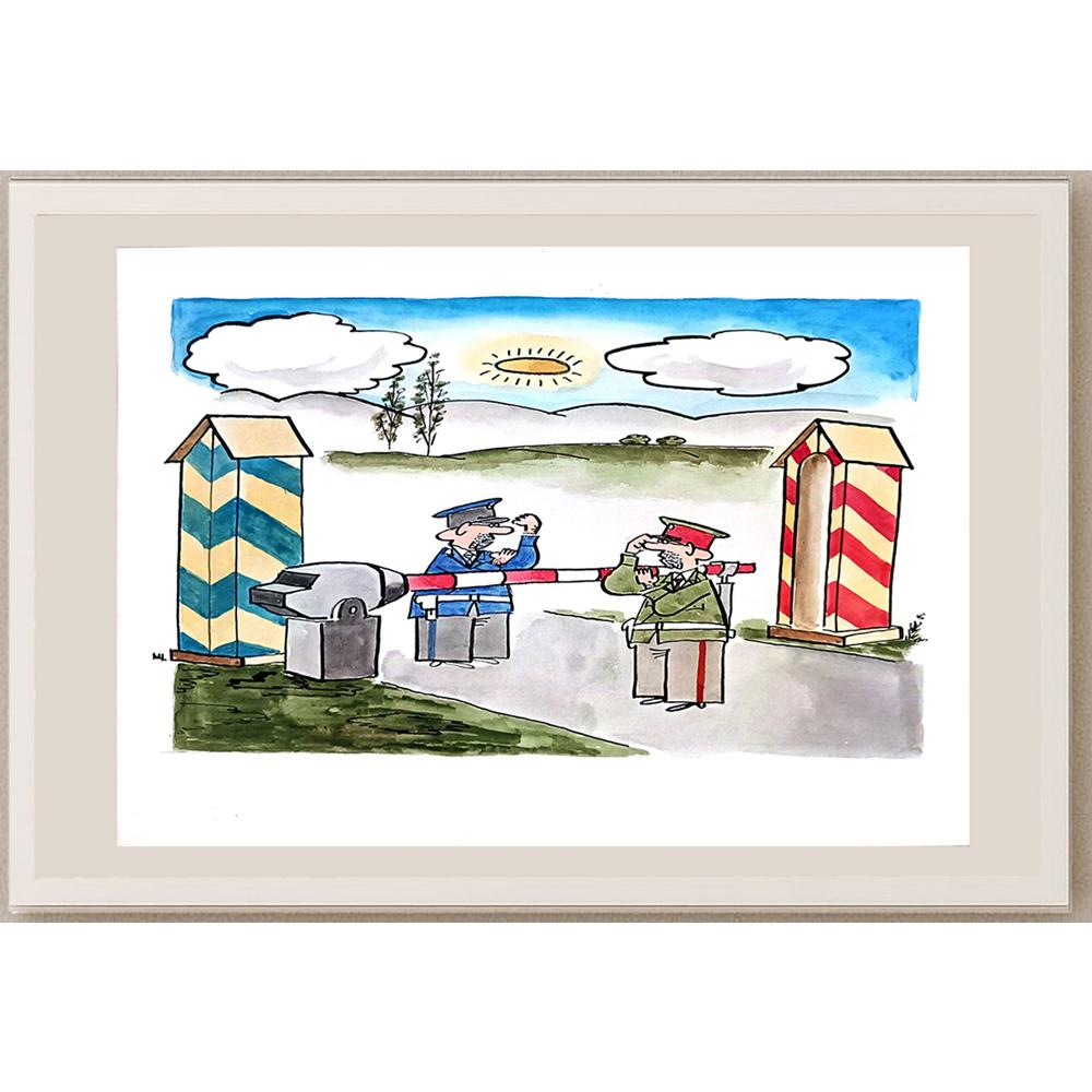 Milan Lipovsky 29x21cm Orijinal Karikatür BOD03579