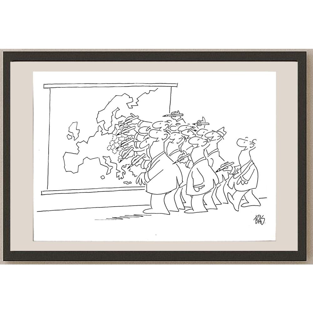 Bas Mitropoulos 29x21cm Orijinal Karikatür BOD03585