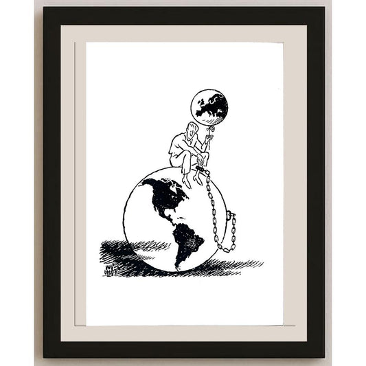 Ali Ulvi Ersoy 29x21cm Orijinal Karikatür BOD03588