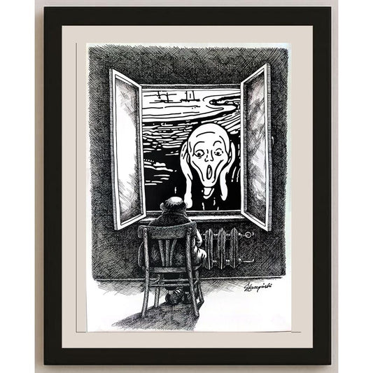 Slawomir Luczynski 29x21cm Orijinal Karikatür BOD03590