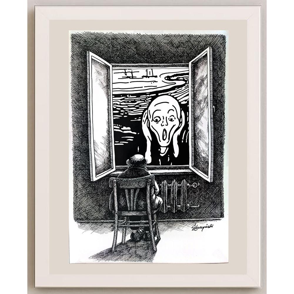 Slawomir Luczynski 29x21cm Orijinal Karikatür BOD03590