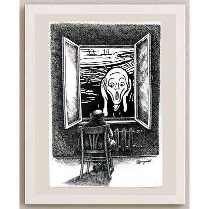 Slawomir Luczynski 29x21cm Orijinal Karikatür BOD03590