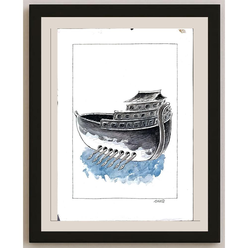 Milos Panig Pango 43x30cm Orijinal Karikatür BOD03592