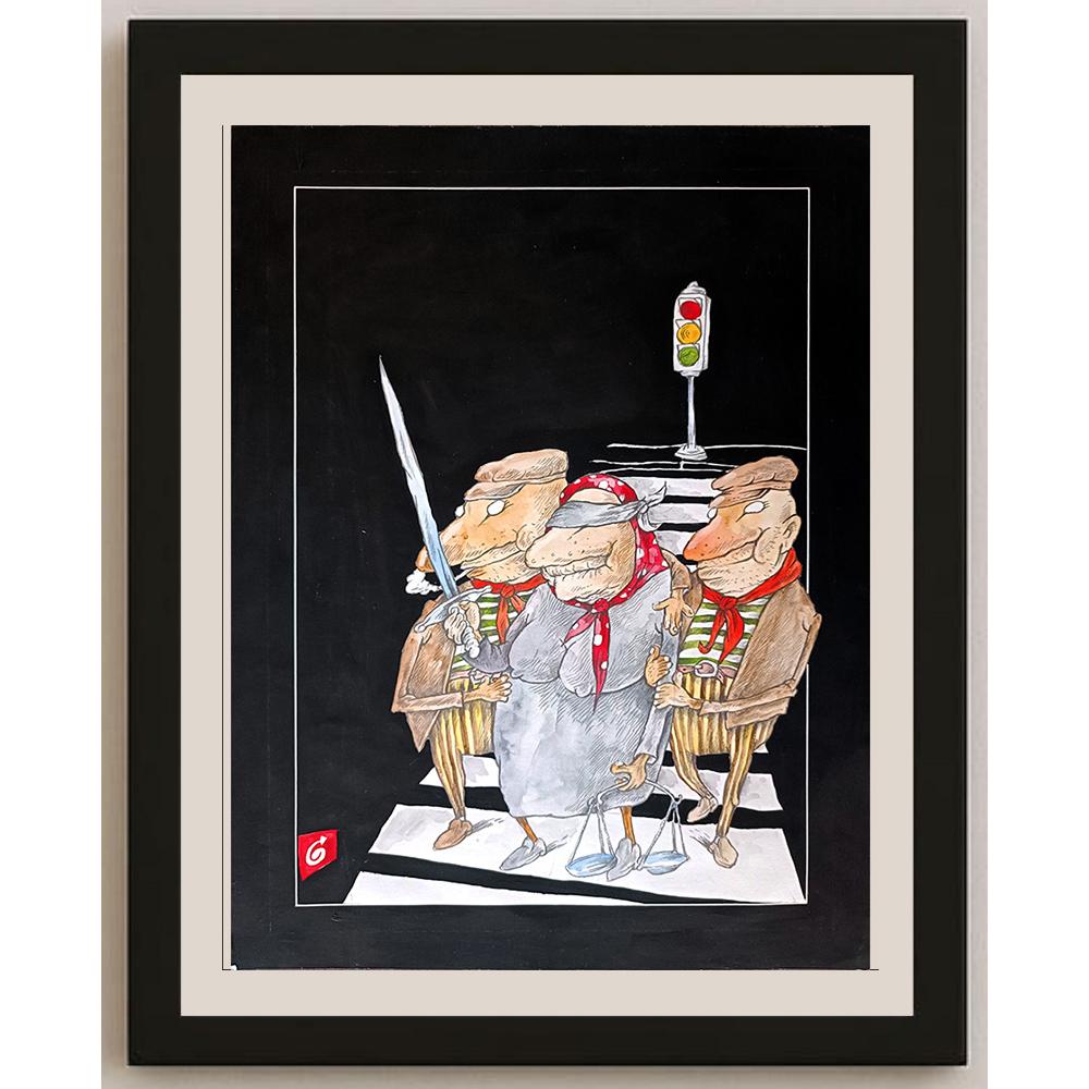 Ion Barbu 35x25cm Orijinal Karikatür BOD03593