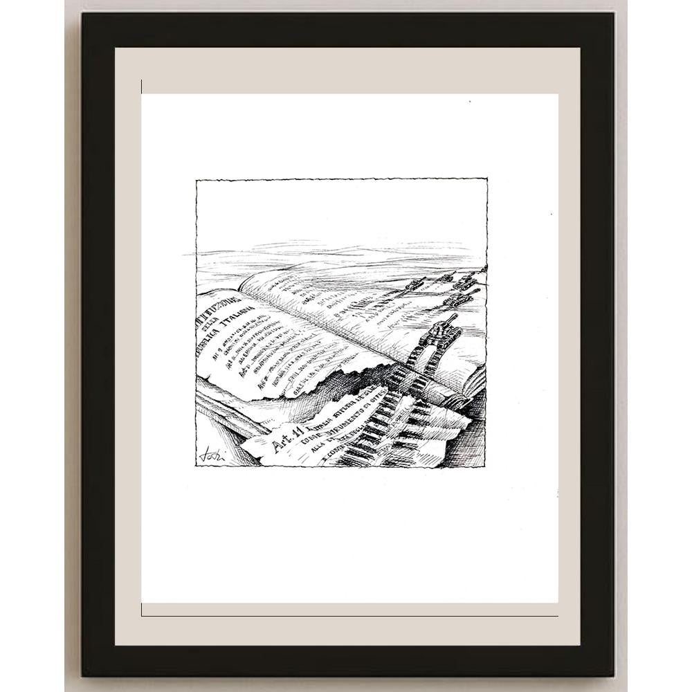 Assunta Toti Buratti 29x21cm Orijinal Karikatür BOD03595