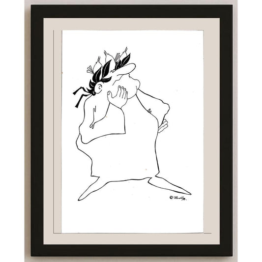 Rudi Schmückle 29x21cm Orijinal Karikatür BOD03597