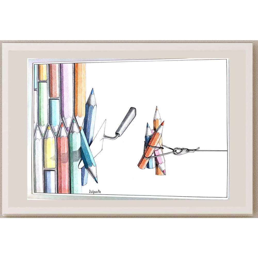 Paolo Dalpoute 29x21cm Orijinal Karikatür BOD03601