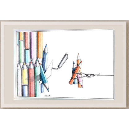 Paolo Dalpoute 29x21cm Orijinal Karikatür BOD03601