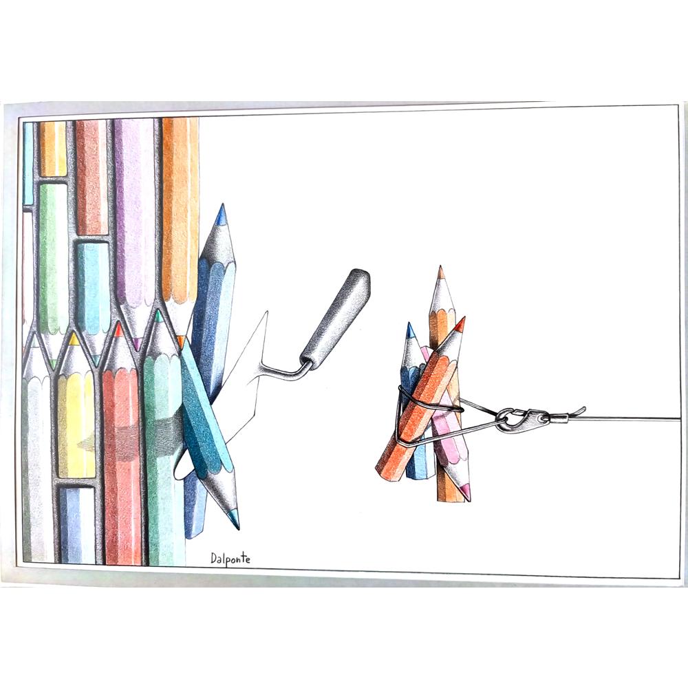 Paolo Dalpoute 29x21cm Orijinal Karikatür BOD03601
