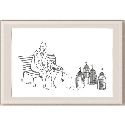 Semih Poroy 35x25cm Orijinal Karikatür BOD03604