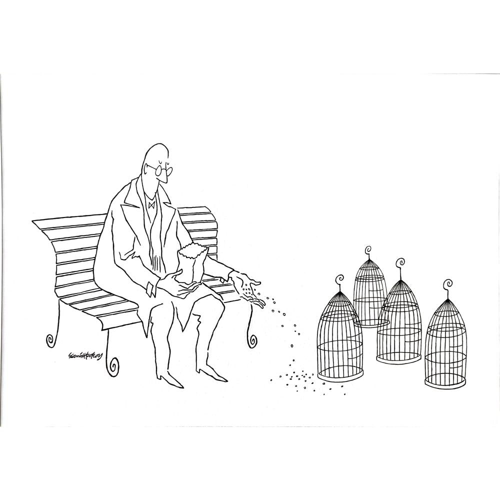 Semih Poroy 35x25cm Orijinal Karikatür BOD03604