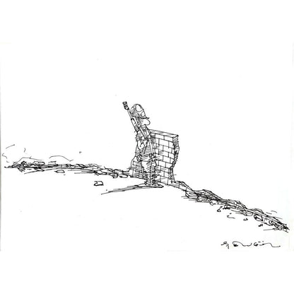 Muhammet Şengöz 35x25cm Orijinal Karikatür BOD03606