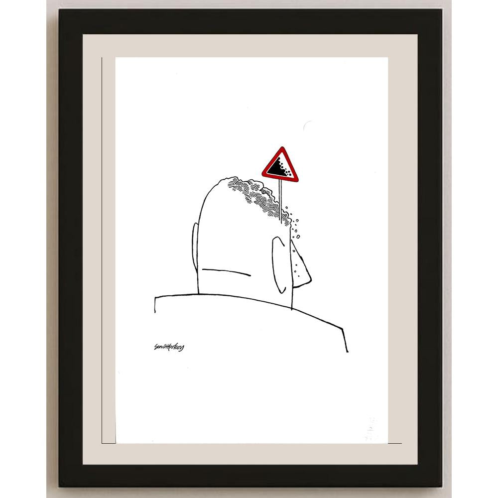 Semih Poroy 43x30cm Orijinal Karikatür BOD03612