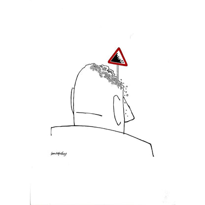 Semih Poroy 43x30cm Orijinal Karikatür BOD03612