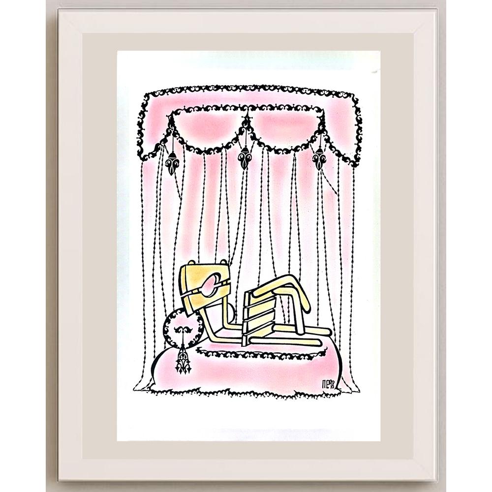 Nezih Danyal 43x30cm Orijinal Karikatür BOD03617