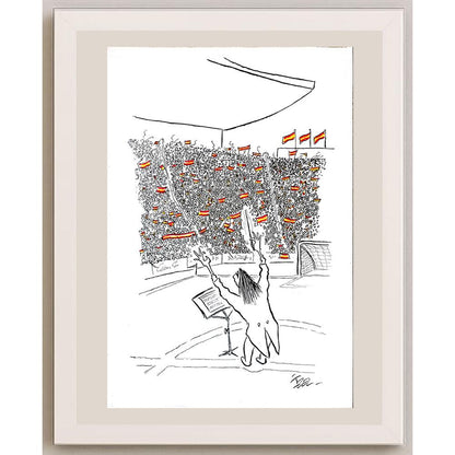 İzel Rozental 43x30cm Orijinal Karikatür BOD03618