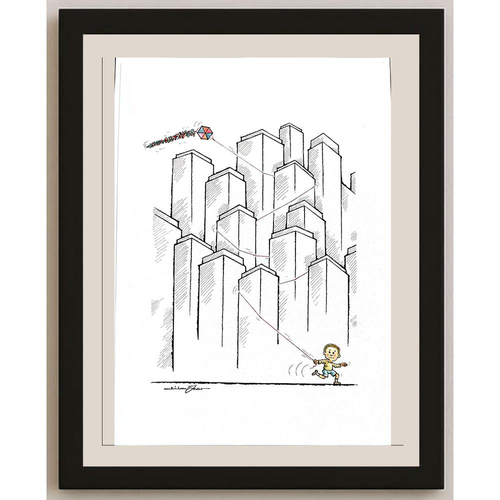 Atila Özer 43x30cm Orijinal Karikatür BOD03621