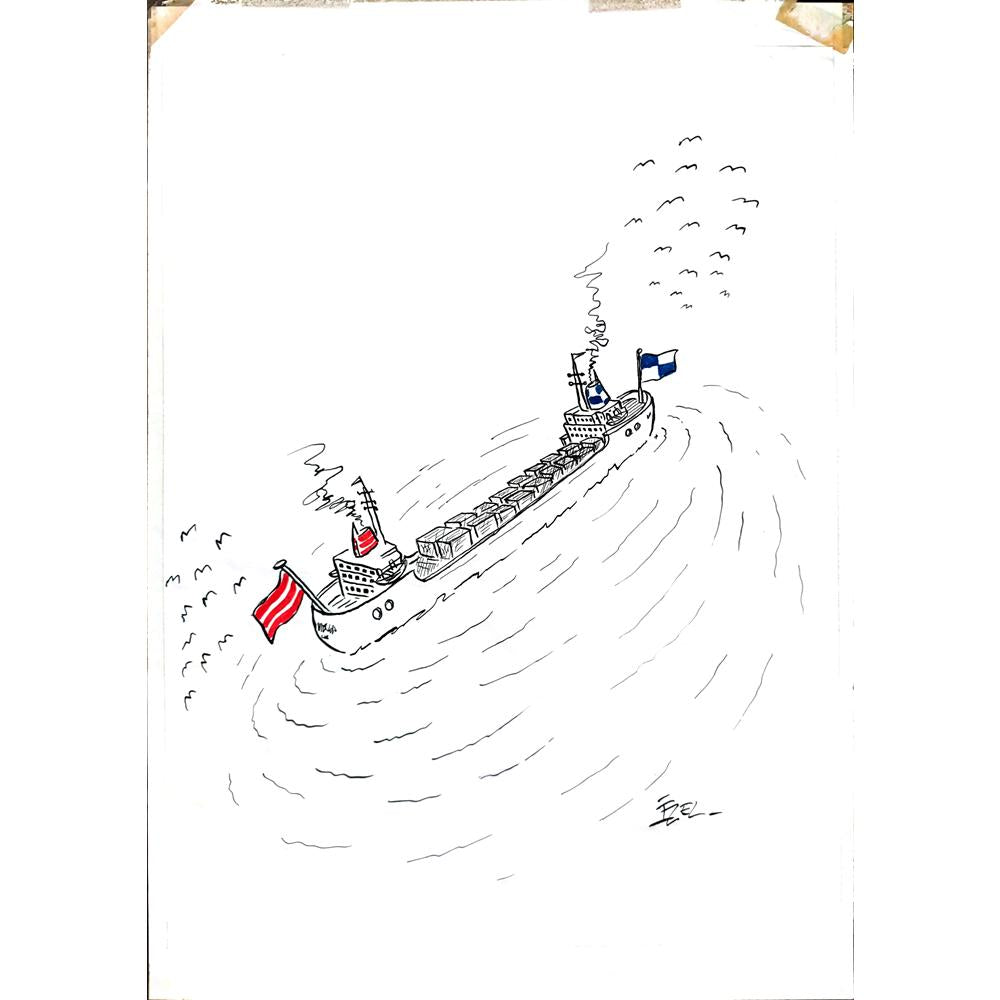 İzel Rozental 43x30cm Orijinal Karikatür BOD03622