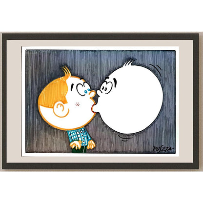 Peter Puszta 29x21cm Orijinal Karikatür BOD03632