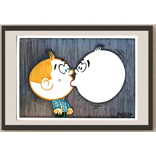 Peter Puszta 29x21cm Orijinal Karikatür BOD03632