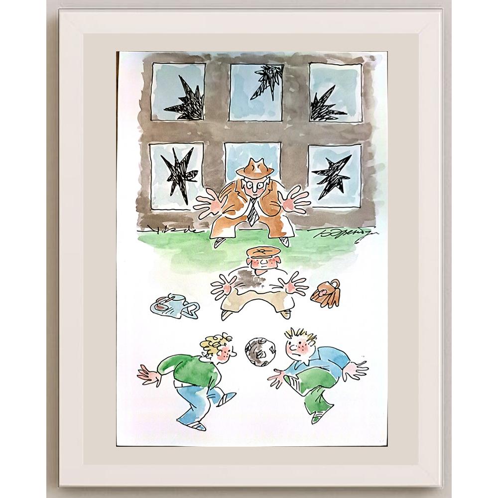 Boris Erenburg 29x21cm Orijinal Karikatür BOD03634
