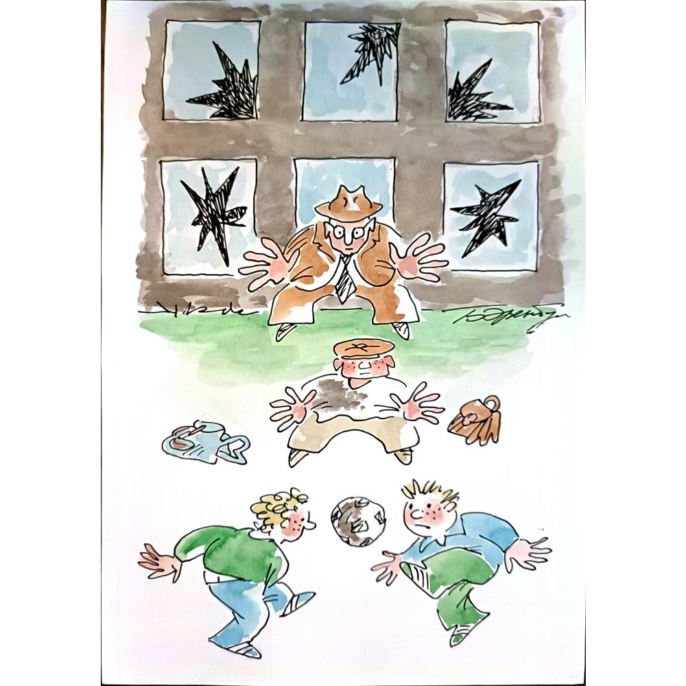Boris Erenburg 29x21cm Orijinal Karikatür BOD03634