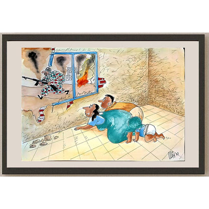 Achmad Cholid 29x21cm Orijinal Karikatür BOD03641