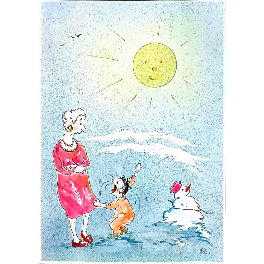 Jiri Mikulecky 29x21cm Orijinal Karikatür BOD03644