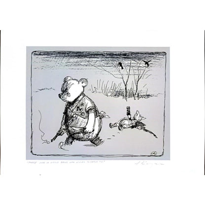 Adam Korpak 29x21cm Orijinal Karikatür BOD03646