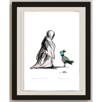 Adam Korpak 29x21cm Orijinal Karikatür BOD03647