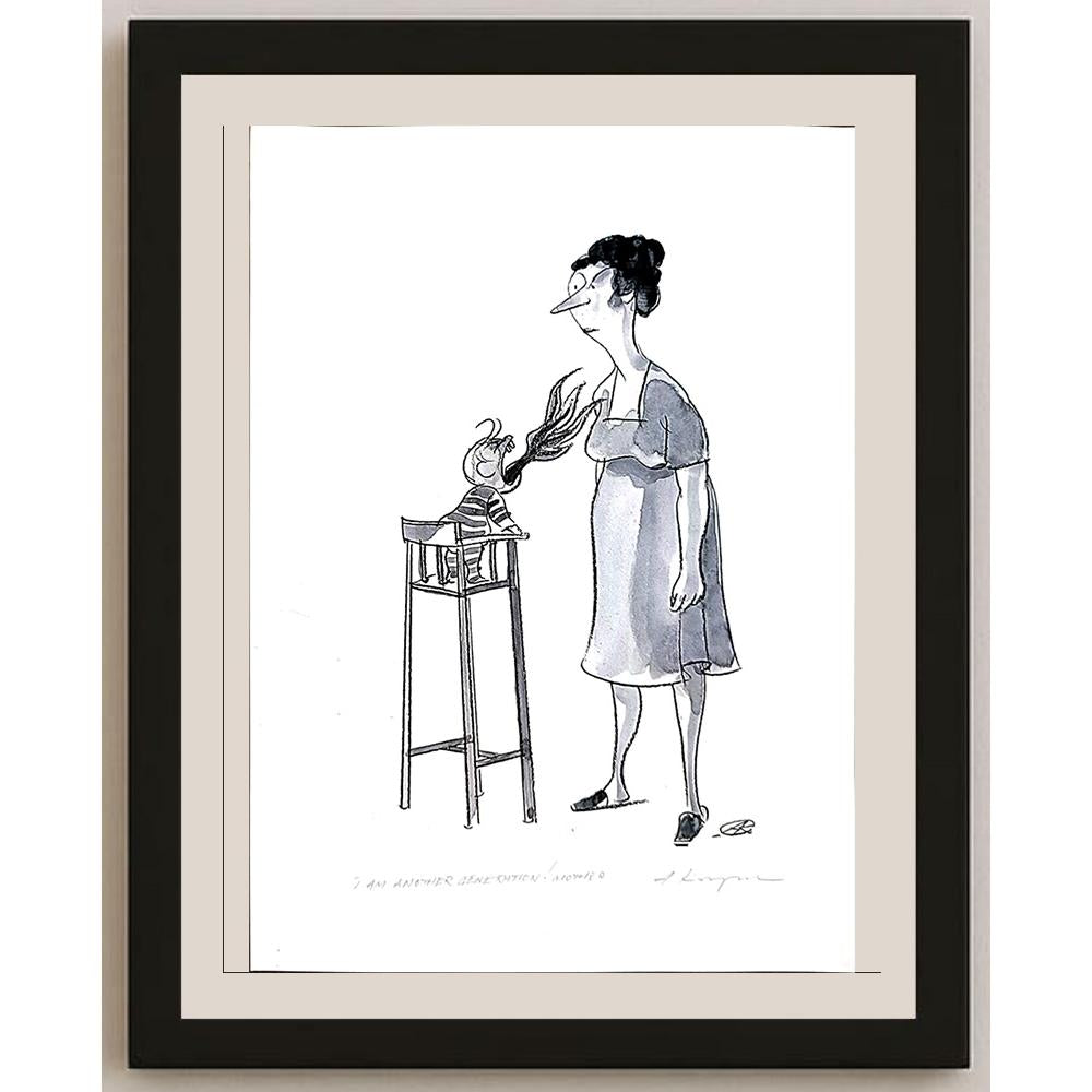 Adam Korpak 29x21cm Orijinal Karikatür BOD03648