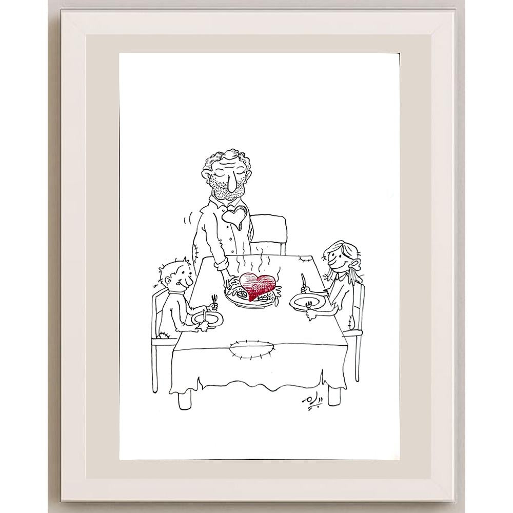 Payam Pourfalah 29x21cm Orijinal Karikatür BOD03651