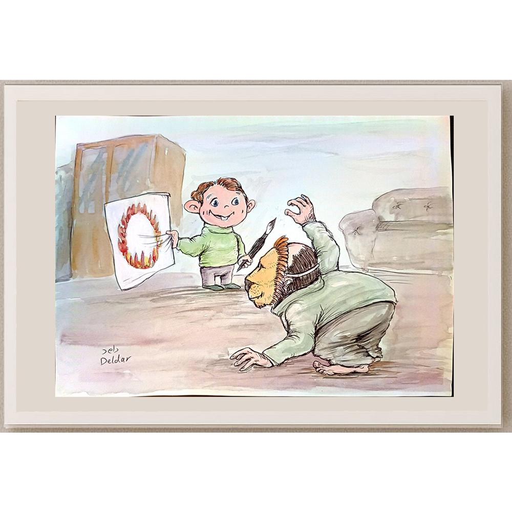 Dawood Deldar 29x21cm Orijinal Karikatür BOD03655