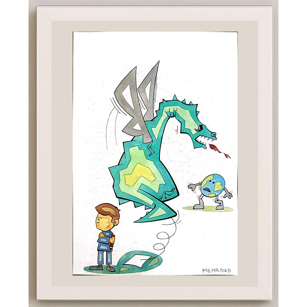 Merhdad Samady Zakareia 29x21cm Orijinal Karikatür BOD03656