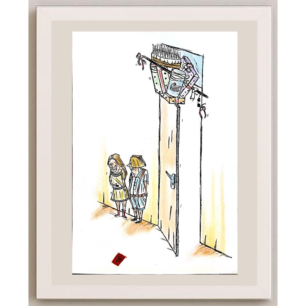 Sajad Rafaee 29x21cm Orijinal Karikatür BOD03666