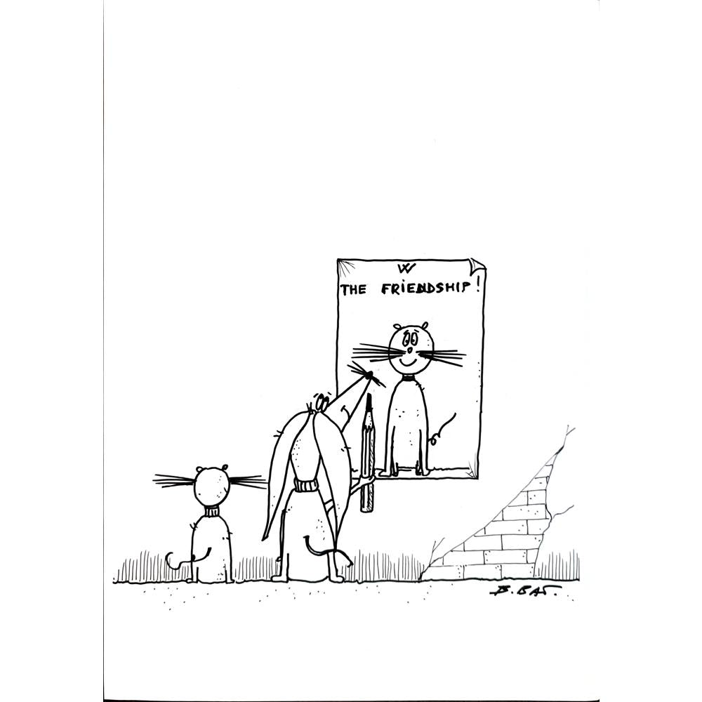 Beppe Battaçlia 29x21cm Orijinal Karikatür BOD03667