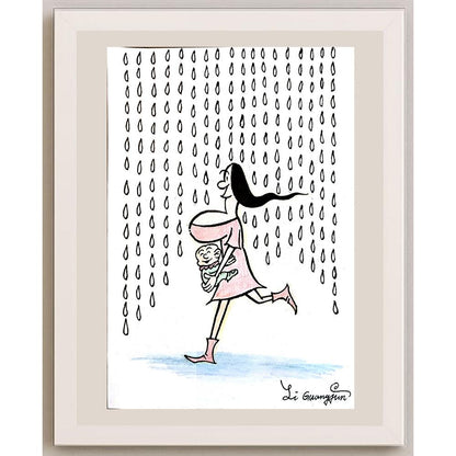 Li Guangjun 29x21cm Orijinal Karikatür BOD03668