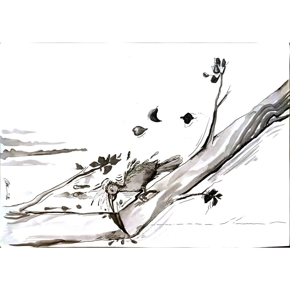 Amit Kumar 29x21cm Orijinal Karikatür BOD03672