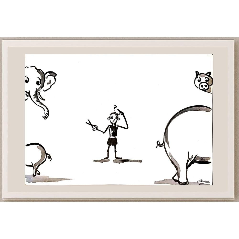Amit Kumar 29x21cm Orijinal Karikatür BOD03673