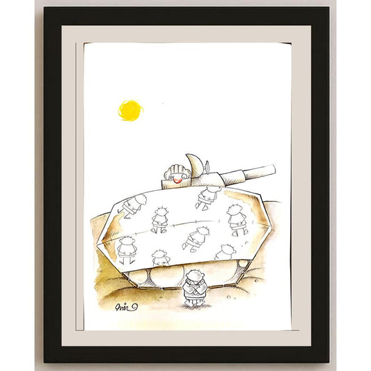 Amin Dast Bola 29x21cm Orijinal Karikatür BOD03687