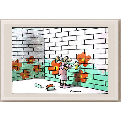 Goran Milenkovic 29x21cm Orijinal Karikatür BOD03692