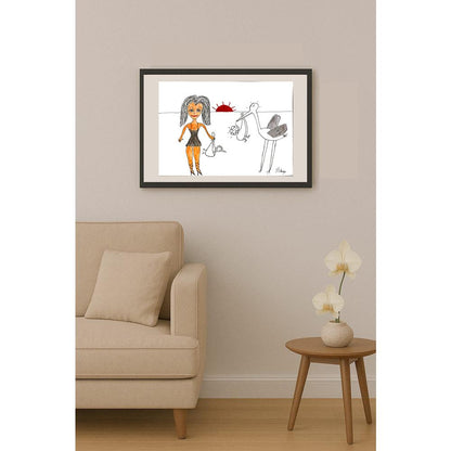 Severin Sikanja 29x21cm Orijinal Karikatür BOD03693